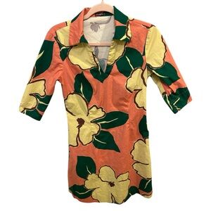 J.McLaughlin Floral Dress Size 2 GUC N0922